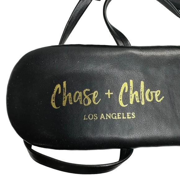 Chase + Chloe Oversized Jewel "EVE-26" Sandal in Black. Sz: 7 - Picture 6 of 10